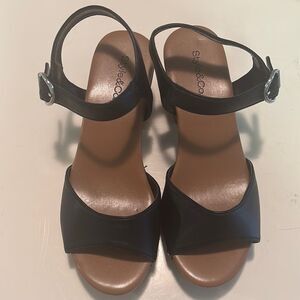 Style & Co. Black and Brown Sandals with Ankle Strap